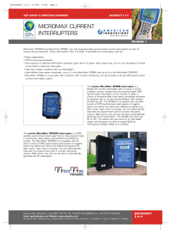 3.4.4 Micromax Current Interrupters