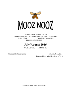 MOOZ NOOZ July August16 - Moose Lodge 2244 / WOTM