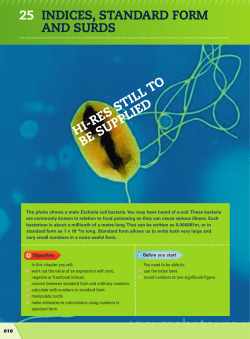 Higher Student Book Chapter 25 Indices, Standard Form and Surds