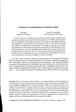 Politeness Accommodation in Electronic Mail