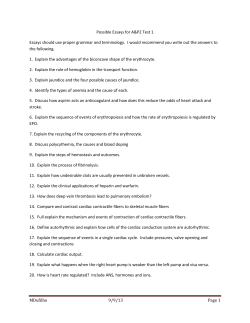 Possible Essays for Test 1 AP2