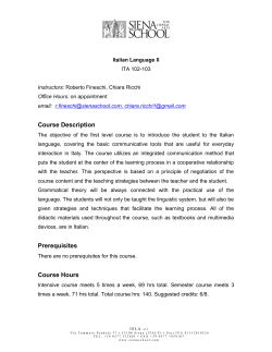 Course Description Prerequisites Course Hours