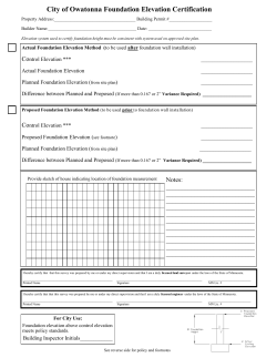 Foundation Elevation Form