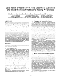 Save Money or Feel Cozy? A Field Experiment