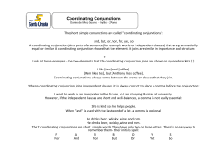 Coordinating Conjunctions