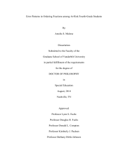 Error Patterns in Ordering Fractions among At-Risk Fourth