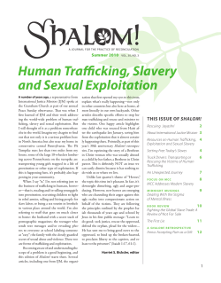 Human Trafficking, Slavery and Sexual Exploitation