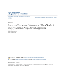 Impact of Exposure to Violence on Urban Youth: A Biopsychosocial