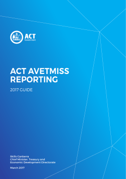 ACT AVETMISS Reporting 2017 Guide