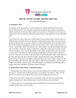 movie study guide: despicable me