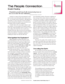 The People Connection - Population Education