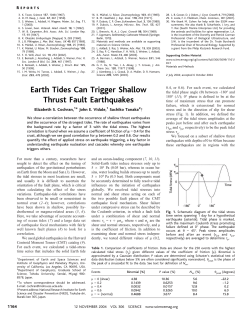 Earth Tides Can Trigger Shallow Thrust Fault Earthquakes