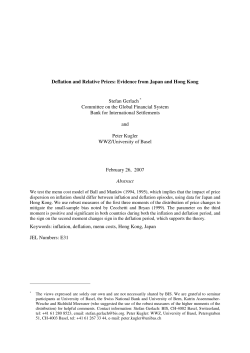 Deflation and Relative Prices: Evidence from Japan and