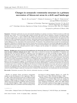 Changes in nematode community structure in a primary succession