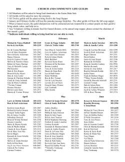 2016 Parish Guild List - St. John Spearville, KS Home