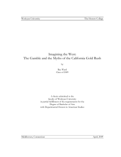 Imagining the West: The Gamble and the Myths of the