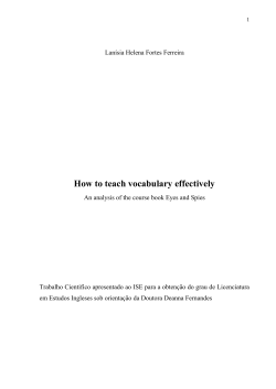 How to teach vocabulary effectively