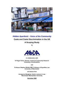 Hidden Apartheid - Anti Caste Discrimination Alliance
