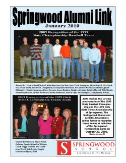 January 2010 - Springwood School