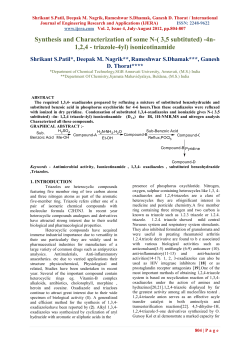 Synthesis and Characterization of some N-(3, 5 subtituted)-4n