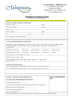 Floodplain Permit Application