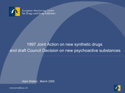 1997 Joint Action on new synthetic drugs and draft Council Decision