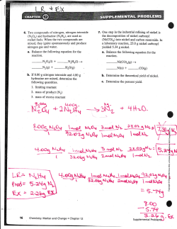 Stoich Final Review Sheet