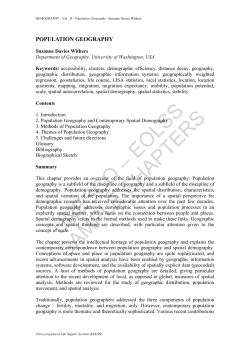 Population Geography
