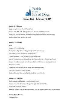 Music List &ndash; February 2017