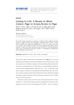 Coming to Life: A Review of Movie Comics: Page