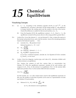 15 Chemical Equilibrium