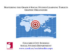 Social Studies 6 Learning Target Graphic Organizers