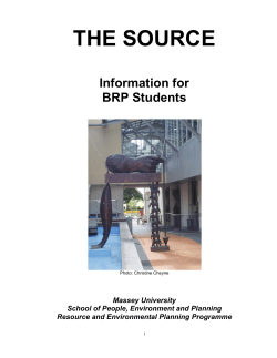 the source - Massey University