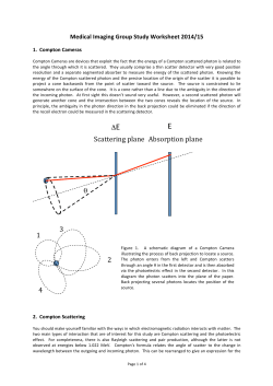 Scattering plane Absorption plane &theta; &Delta;E E 1 2 3 4