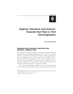 Arginine Vasotocin and Isotocin: Towards their Role in Fish