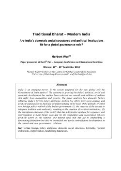 Traditional Bharat &ndash; Modern India - European International Studies