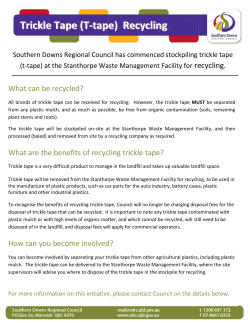 Fact sheet- trickle tape (t