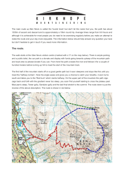 Ben Nevis Tourist path information pack.