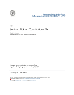 Section 1983 and Constitutional Torts