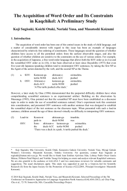 complete paper - Cascadilla Proceedings Project