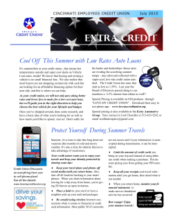 Summer 2015 Newsletter - Cincinnati Employees Credit Union
