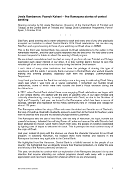 Jwala Rambarran: Paanch Kahani - five Ramayana stories of central