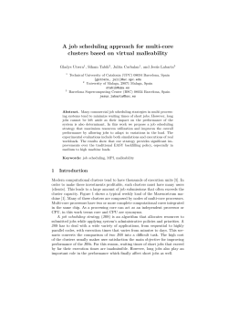 A job scheduling approach for multi-core clusters based on