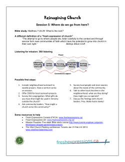 Handout - Week 5 - Parish of Tyendinaga