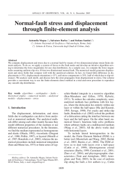 Normal-fault stress and displacement through finite
