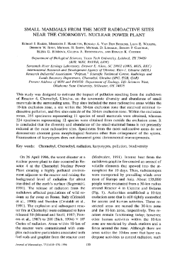 small mammals from the most radioactive sites near the chornobyl