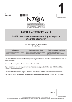 Level 1 Chemistry (90932) 2016
