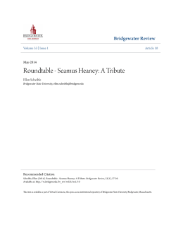 Roundtable - Seamus Heaney: A Tribute