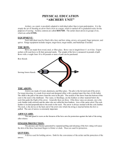 physical education &ldquo;archery unit&rdquo;