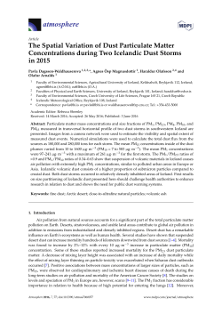 The Spatial Variation of Dust Particulate Matter
